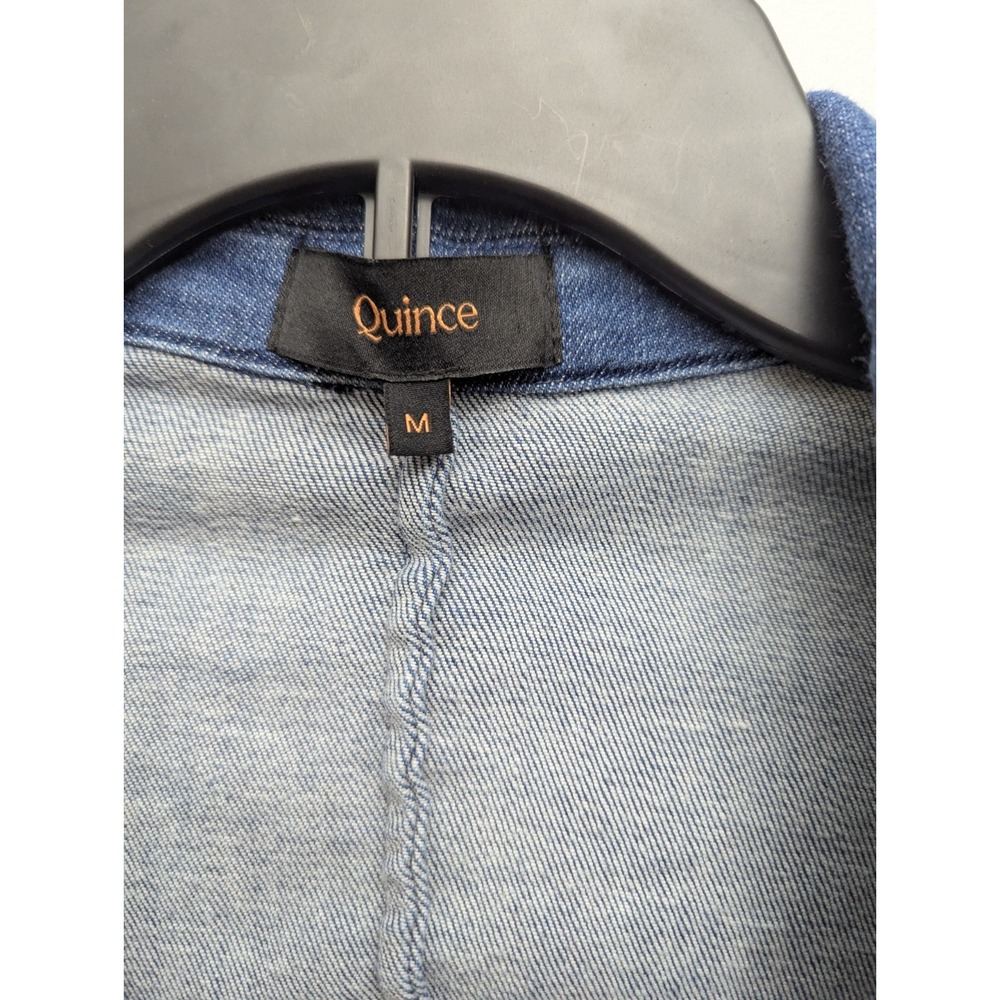 C7 Quince Stretch Denim Blazer Women's Sz Med Slim Fit Stylish Work Casual - Picture 5 of 7